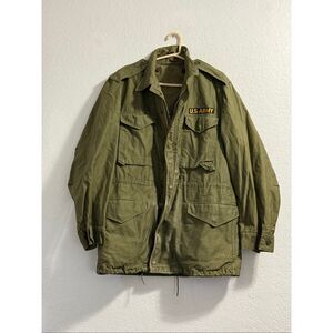 1950s M-51 US Army Field Jacket OG 107 Water Repellent Treated, Sz medium long